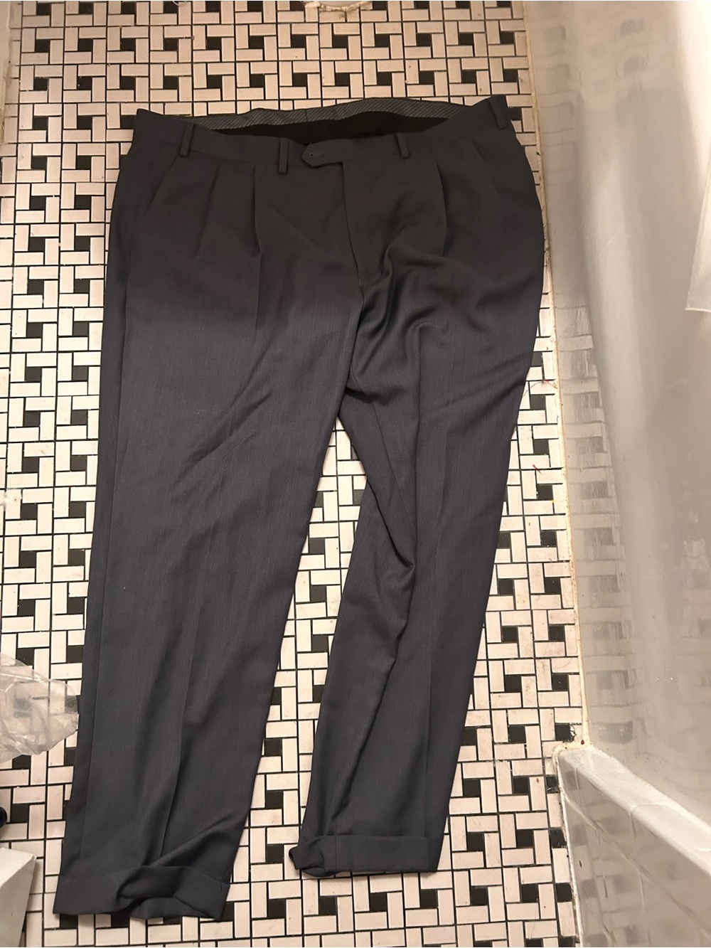 Lauren Ralph Lauren Men's Dark Gray Pleated Dress Chinos